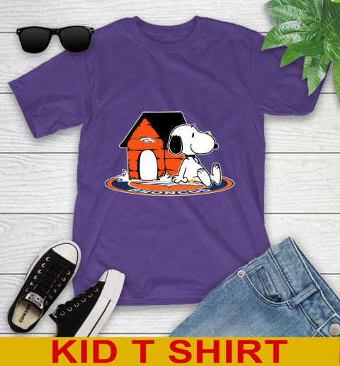 NFL Football Denver Broncos Snoopy The Peanuts Movie Shirt Youth T-Shirt 4