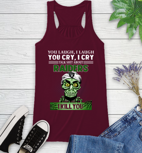 NFL Talk Shit About Oakland Raiders I Kill You Achmed The Dead Terrorist Jeffrey Dunham Football Racerback Tank 2
