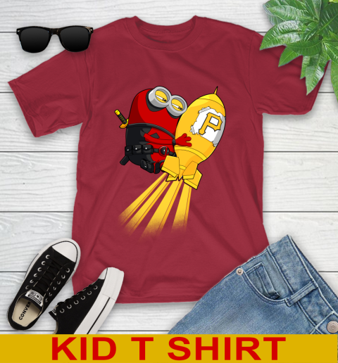 MLB Baseball Pittsburgh Pirates Deadpool Minion Marvel Shirt Youth T-Shirt 12