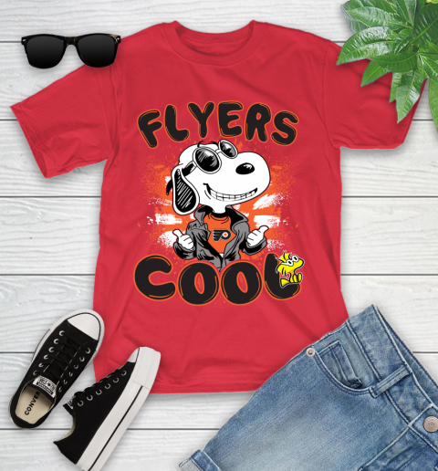 NHL Hockey Philadelphia Flyers Cool Snoopy Shirt Youth T-Shirt - Image 12