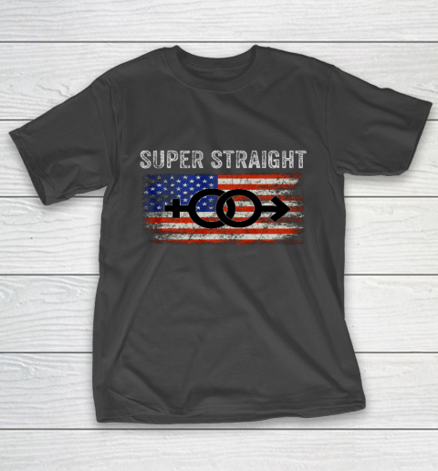 Vintage Us Flag Gender Identity Super Straight Identity T-Shirt