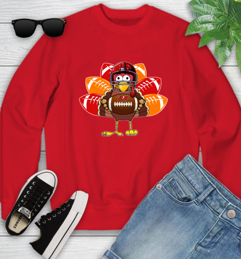 Tampa Bay Buccaneers Turkey Thanksgiving Day Youth Sweatshirt 9