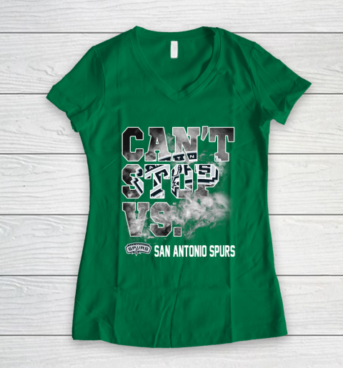 NBA San Antonio Spurs Basketball Can't Stop Vs Women's V-Neck T-Shirt 3