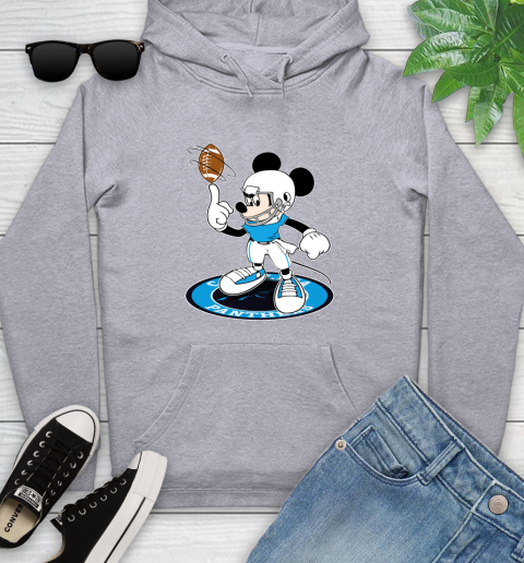 NFL Football Carolina Panthers Cheerful Mickey Disney Shirt Youth Hoodie 6