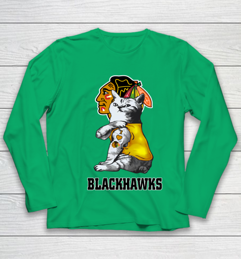NHL My Cat Loves Chicago Blackhawks Hockey Youth Long Sleeve 4