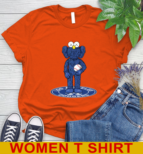 MLB Baseball Los Angeles Dodgers Kaws Bff Blue Figure Shirt Women's T-Shirt 4