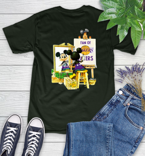 NBA Basketball Los Angeles Lakers Mickey Drawing Shirt 87 NBA Basketball Los Angeles Lakers Mickey Drawing Shirt - Image 87