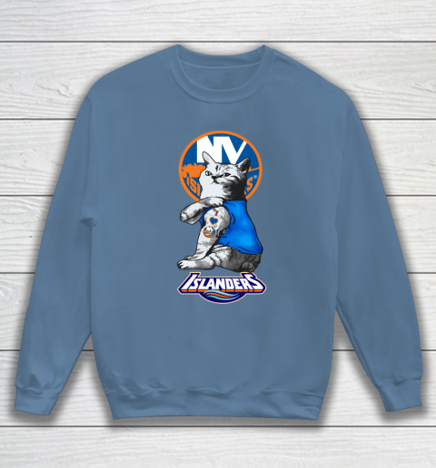 NHL My Cat Loves New York Islanders Hockey Sweatshirt 6