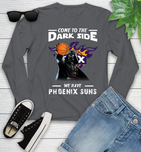 NBA Come To The Dark Side We Have Phoenix Suns Star Wars Darth Vader Basketball Youth Long Sleeve 9