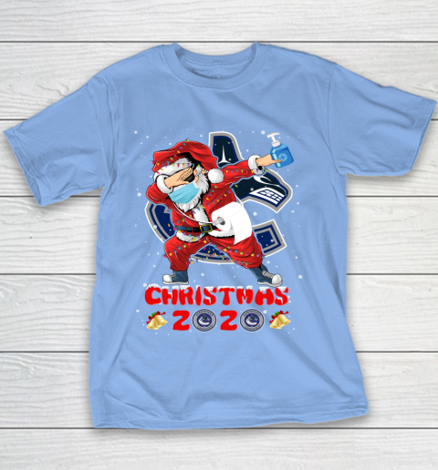 Vancouver Canucks Funny Santa Claus Dabbing Christmas 2020 NHL Youth T-Shirt 8