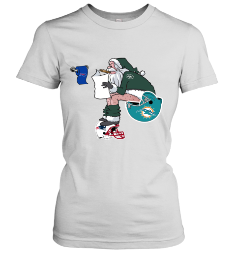 Santa Claus New York Jets Shit On Other Teams Christmas Women's T-Shirt