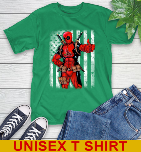 MLB Baseball St.Louis Cardinals Deadpool American Flag Shirt T-Shirt 7