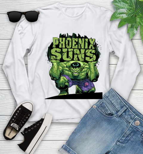 Phoenix Suns NBA Basketball Incredible Hulk Marvel Avengers Sports Youth Long Sleeve