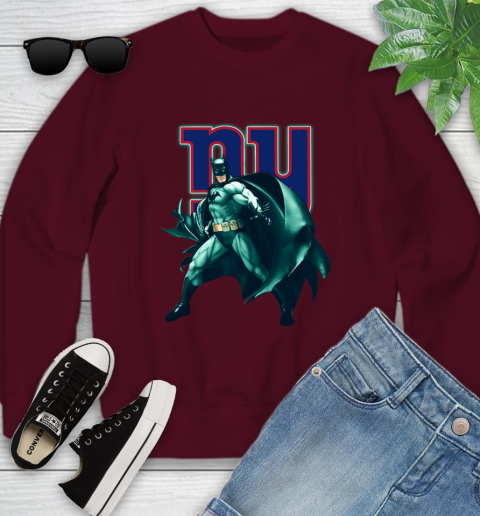 NFL Batman Football Sports New York Giants Youth Sweatshirt 5