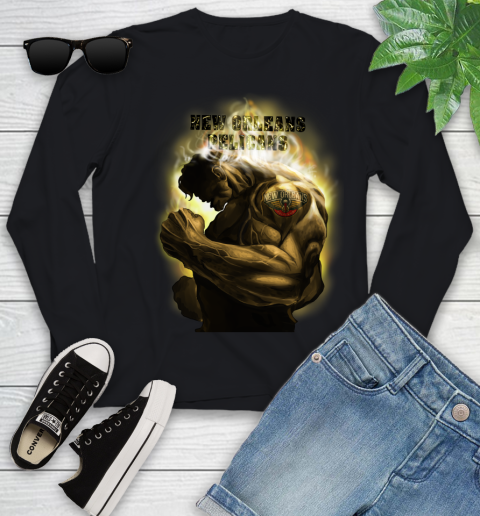 New Orleans Pelicans NBA Basketball Hulk Marvel Avengers Sports Youth Long Sleeve