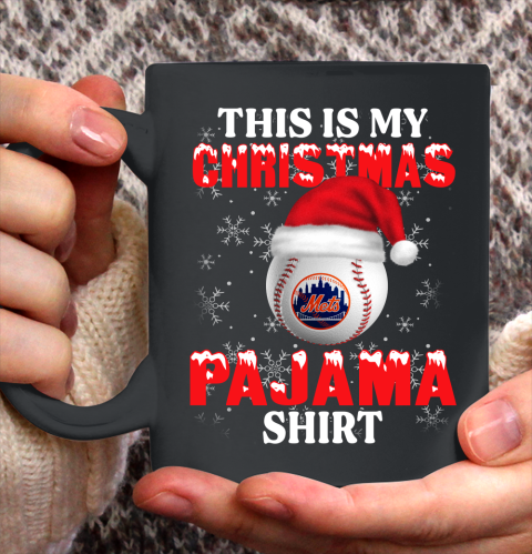 New York Mets This Is My Christmas Pajama Shirt MLB Ceramic Mug 11oz