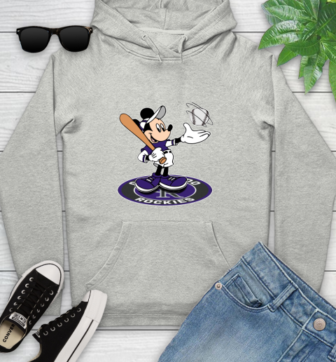 MLB Baseball Colorado Rockies Cheerful Mickey Disney Shirt Youth Hoodie 3 MLB Baseball Colorado Rockies Cheerful Mickey Disney Shirt Youth Hoodie - Image 3