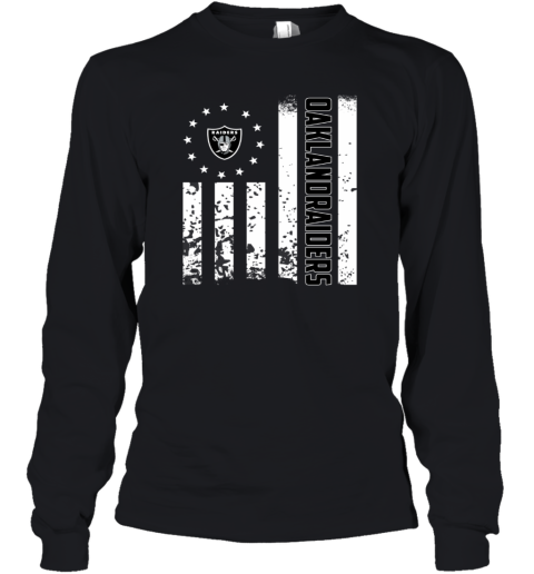 NFL Oakland Raiders American Flag Youth Long Sleeve