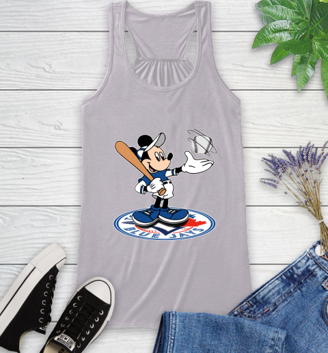 MLB Baseball Toronto Blue Jays Cheerful Mickey Disney Shirt Racerback Tank 5
