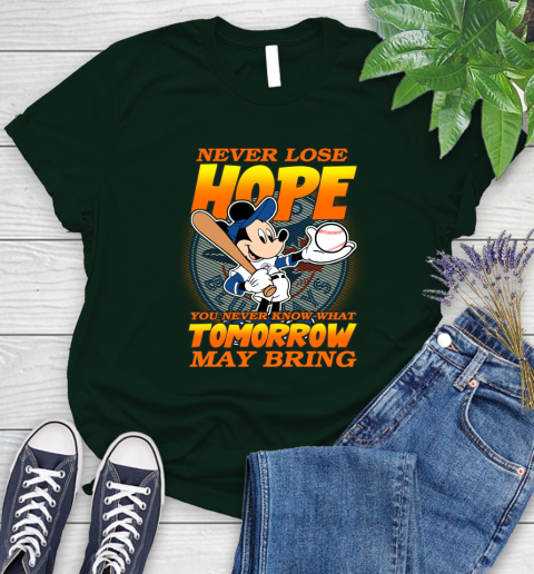 Toronto Blue Jays MLB Baseball Mickey Disney Never Lose Hope Women's T-Shirt 6