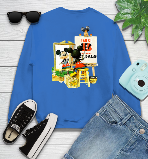 NFL Football Cincinnati Bengals Mickey Drawing Shirt 34