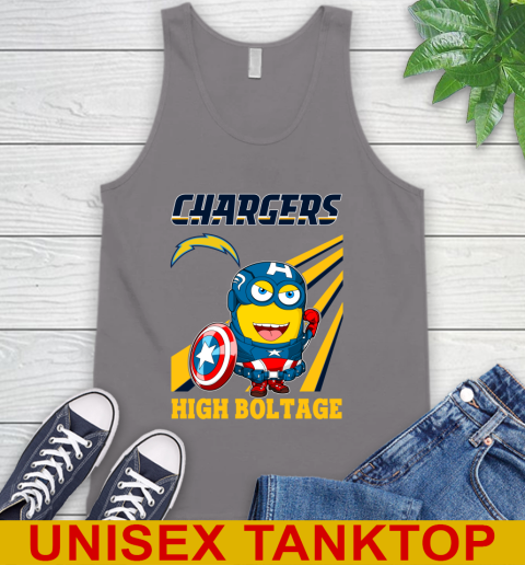 NFL Football Los Angeles Chargers Captain America Marvel Avengers Minion Shirt Tank Top 6