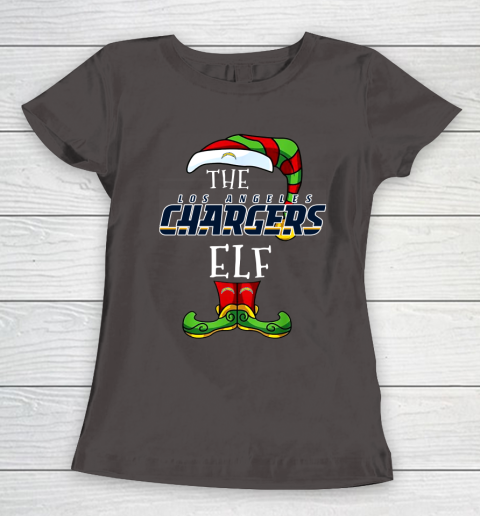 Los Angeles Chargers Christmas ELF Funny NFL Women's T-Shirt 7