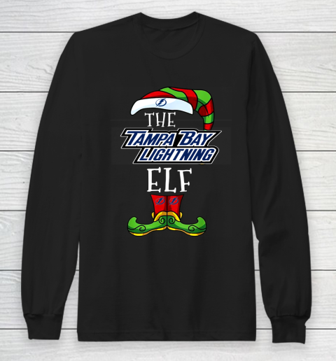 Tampa Bay Lightning Christmas ELF Funny NHL Long Sleeve T-Shirt