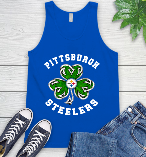 NFL Pittsburgh Steelers Three Leaf Clover St Patrick's Day Football Sports Tank Top 4