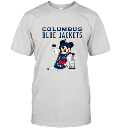 Mickey Columbus Blue Jackets With The Stanley Cup Hockey NHL Unisex Jersey Tee