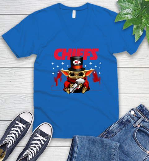 Super Bowl Baby Yoda Loves The Kansas City Chiefs Star Wars NFL Shirts 50