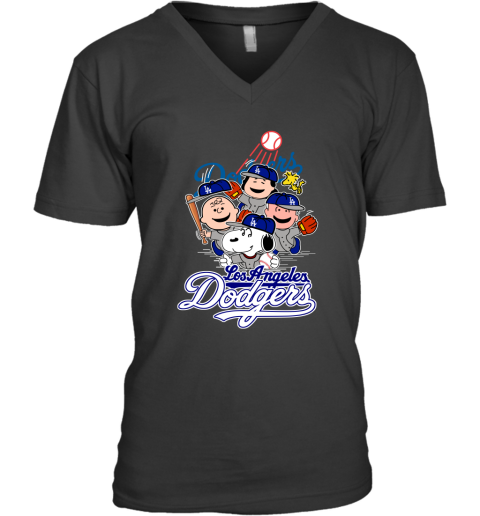 MLB Los Angeles Dodgers Snoopy Charlie Brown Woodstock The Peanuts Movie  Baseball T Shirt_000 Long Sleeve T-Shirt