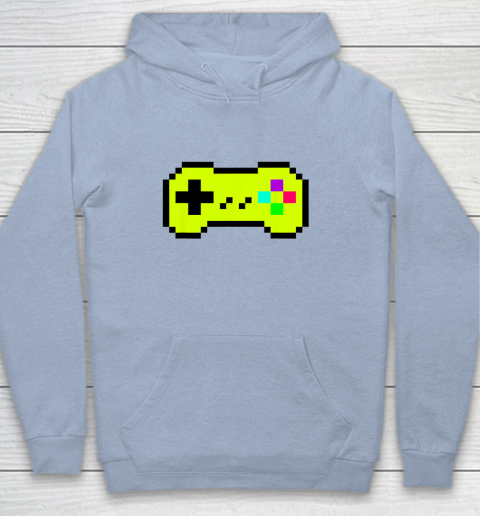 Cute Gamer Girl Cool Retro 8 Bit Controller Video Game Youth Hoodie Tee For Sports