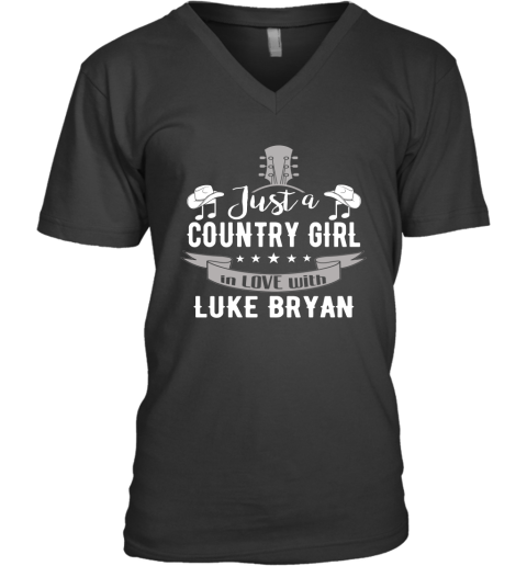 6ozt just a country girl in love with luke bryan shirts v neck unisex 8 front black