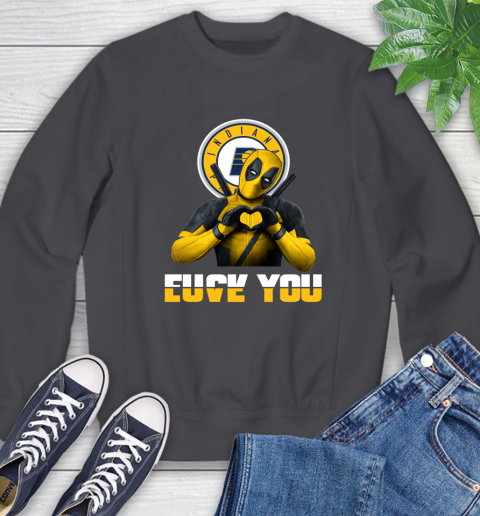 NBA Indiana Pacers Deadpool Love You Fuck You Basketball Sports Sweatshirt 6