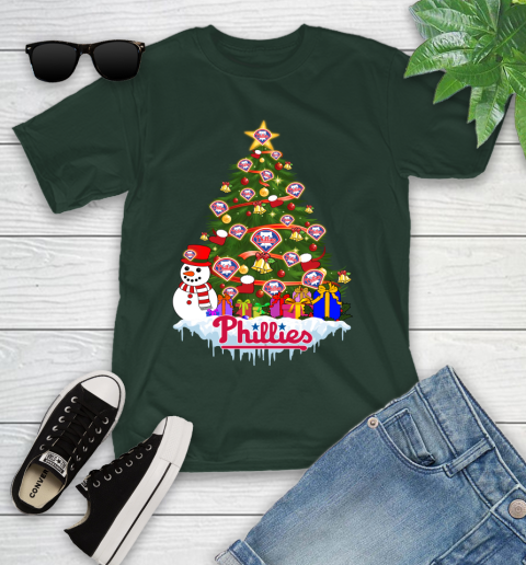 Philadelphia Phillies Merry Christmas MLB Baseball Sports Youth T-Shirt 5
