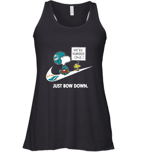 Miami Dolphins Are Number One – Just Bow Down Snoopy Racerback Tank