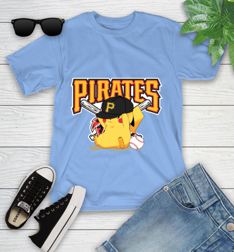 MLB Pikachu Baseball Sports Pittsburgh Pirates Youth T-Shirt 11