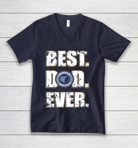NBA Memphis Grizzlies Basketball Best Dad Ever Family Shirt V-Neck T-Shirt - Image 3