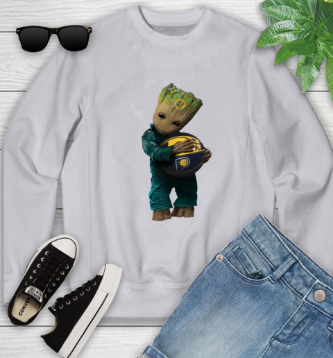 NBA Groot Guardians Of The Galaxy Basketball Sports Indiana Pacers Youth Sweatshirt 4