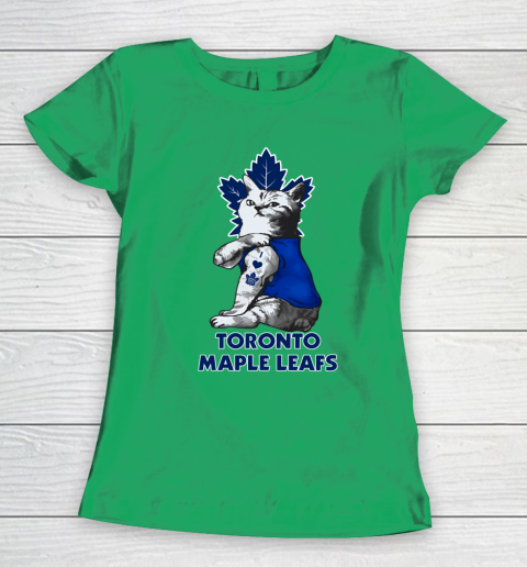 NHL My Cat Loves Toronto Maple Leafs Hockey Women's T-Shirt 5