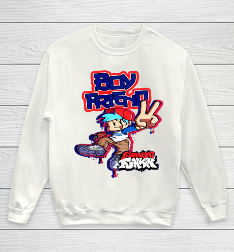 Vintage Friday Night Funkin Boyfriend Essential For Fans Youth Sweatshirt