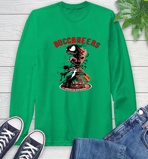 NFL Tampa Bay Buccaneers Football Venom Groot Guardians Of The Galaxy Long Sleeve T-Shirt 7