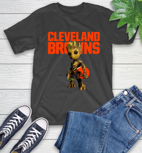 Cleveland Browns NFL Football Groot Marvel Guardians Of The Galaxy T-Shirt 2