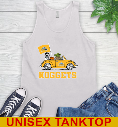 NBA Basketball Denver Nuggets Darth Vader Baby Yoda Driving Star Wars Shirt Tank Top