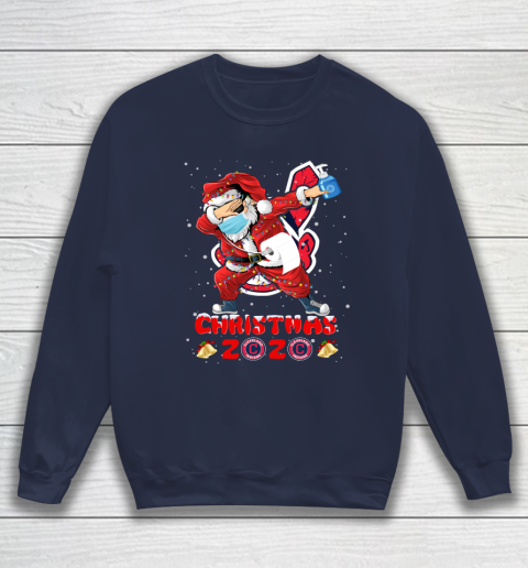 Cleveland Indians Funny Santa Claus Dabbing Christmas 2020 MLB Sweatshirt 2