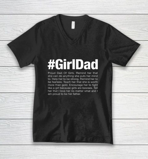 Girl Dad Mean V-Neck T-Shirt