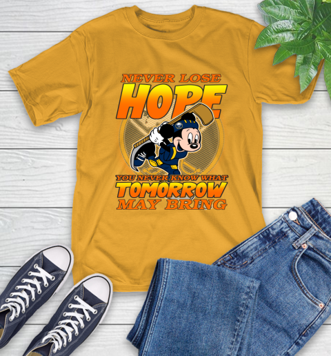 Buffalo Sabres NHL Hockey ootball Mickey Disney Never Lose Hope T-Shirt 2