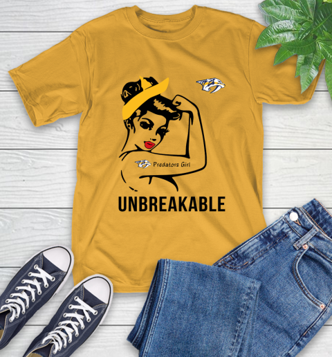 NHL Nashville Predators Girl Unbreakable Hockey Sports T-Shirt 2