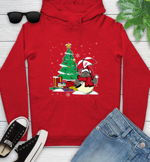 Detroit Red Wings NHL Hockey Cute Tonari No Totoro Christmas Sports Youth Hoodie 12